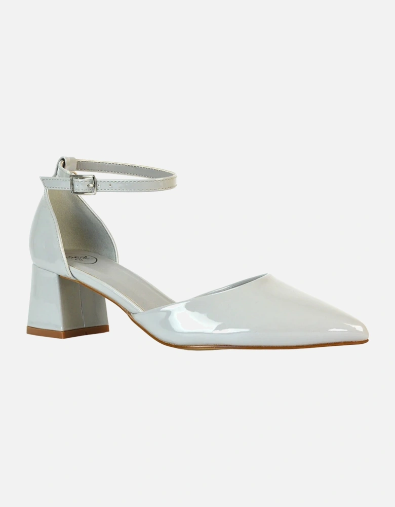 Womens/Ladies Evie Ankle Strap Low Block Heel Court Shoes