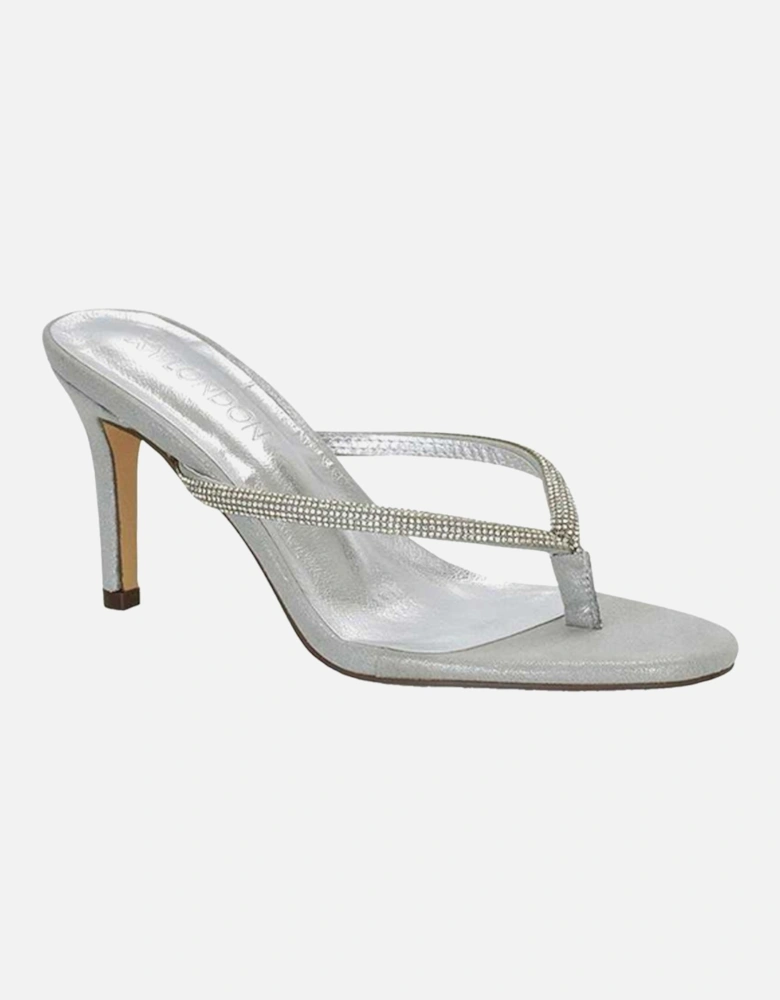 Womens/Ladies Tiami Diamante Thong Strap Slip-on Stiletto Heel Sandals
