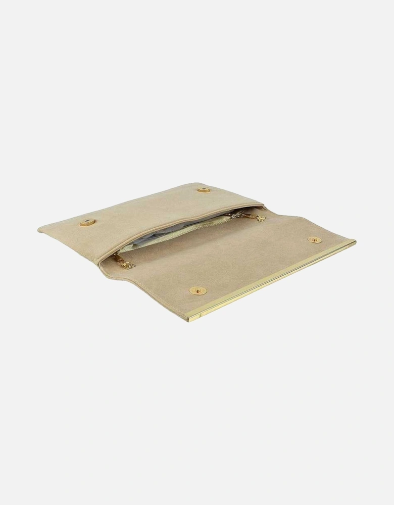 Mika Embroidered Flower Chain Strap Clutch Bag