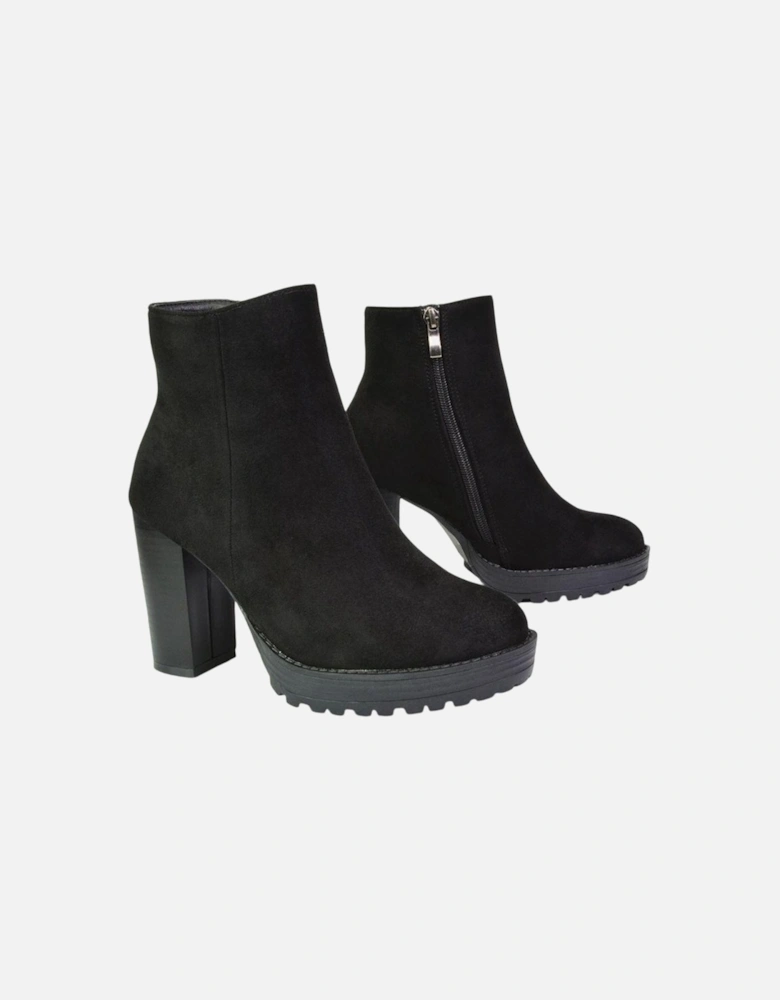 Womens/Ladies Cole Platform Heel Ankle Boots