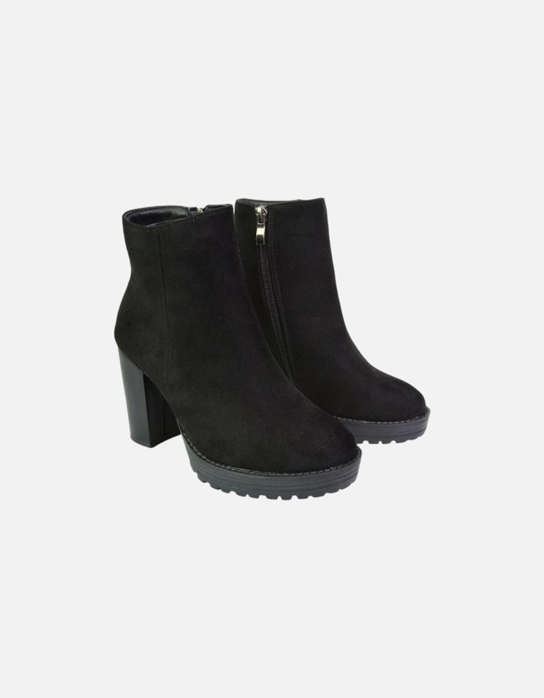 Womens/Ladies Cole Platform Heel Ankle Boots