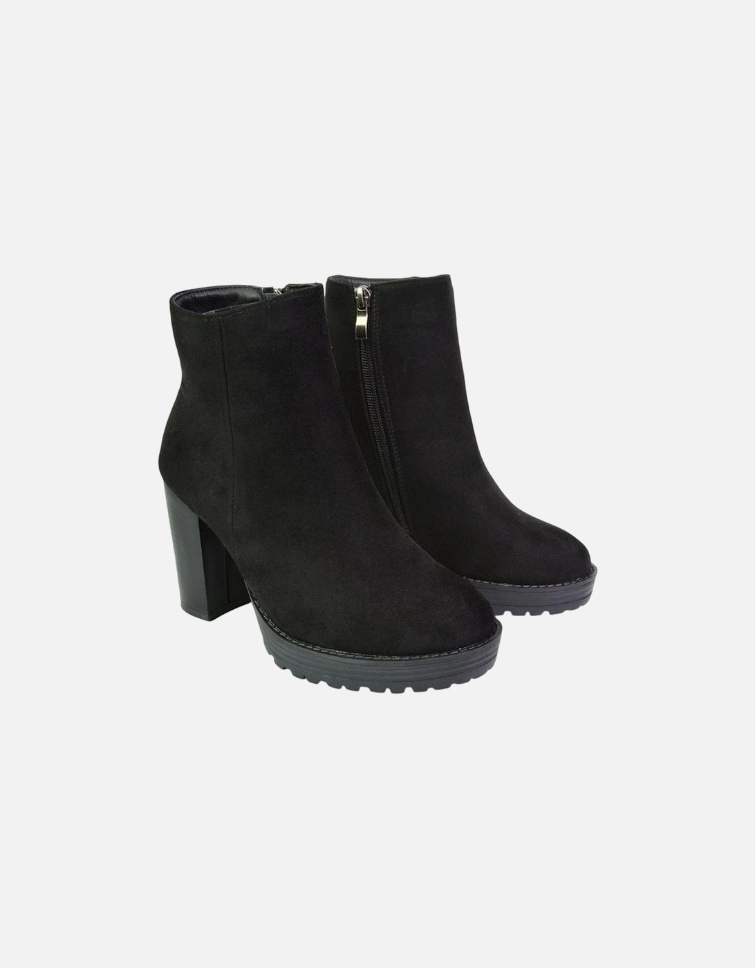 Womens/Ladies Cole Platform Heel Ankle Boots