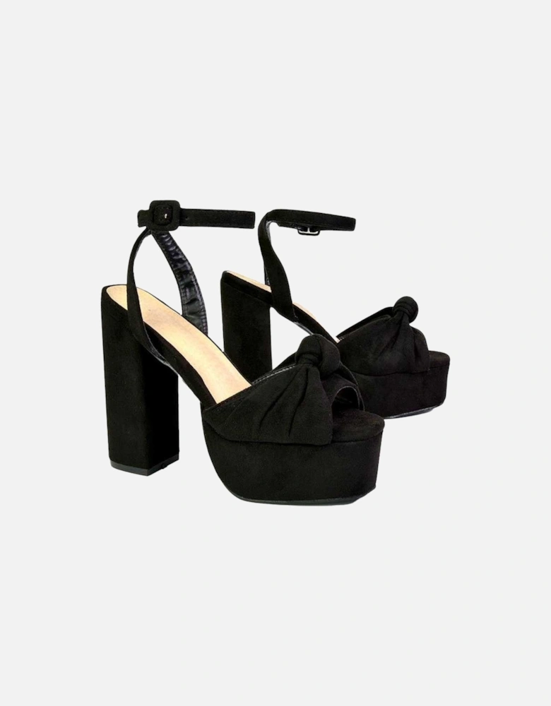 Womens/Ladies Lillian Strappy Chunky Peep Toe Block Heel High Heels