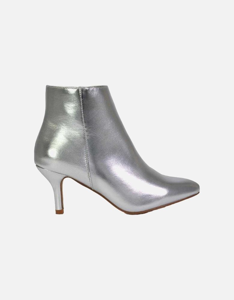 Womens/Ladies Anastsia Metallic Low Zipped High Stiletto Heel Ankle Boots