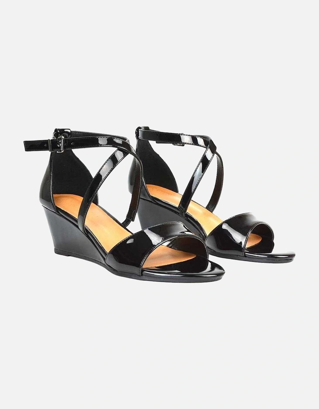 Womens/Ladies Kylie Strappy Low Wedge Sandals
