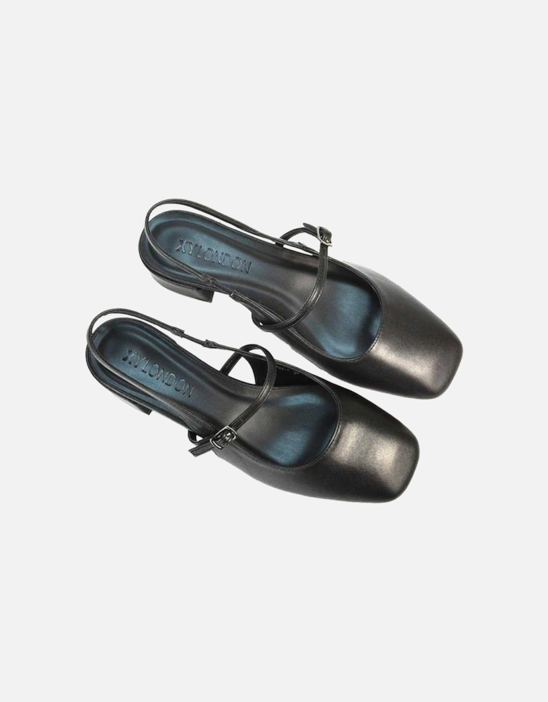 Womens/Ladies Marie Sling Back Court Pumps