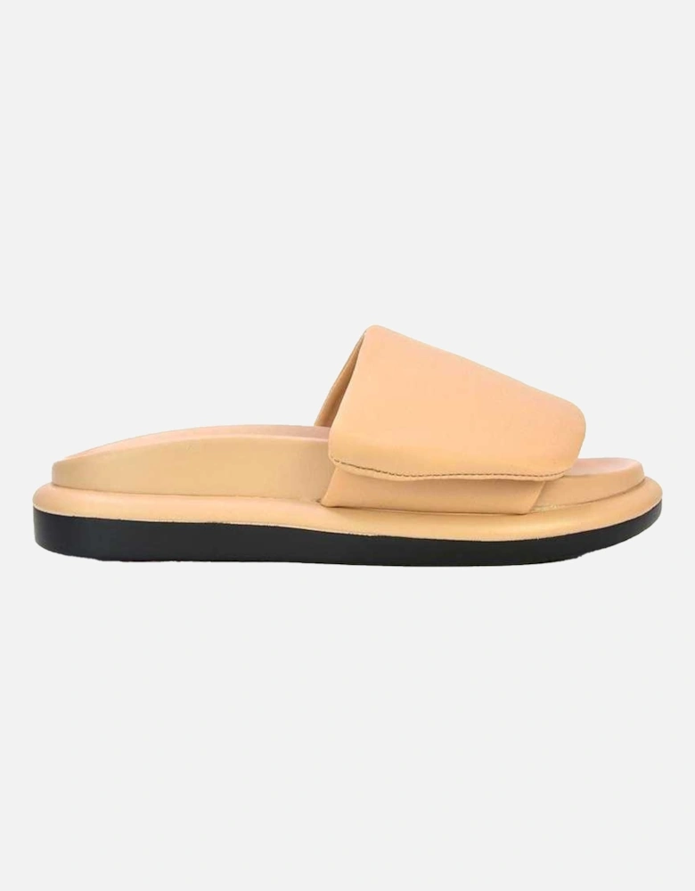 Womens/Ladies Geri Adjustable Strap Flatform Sliders