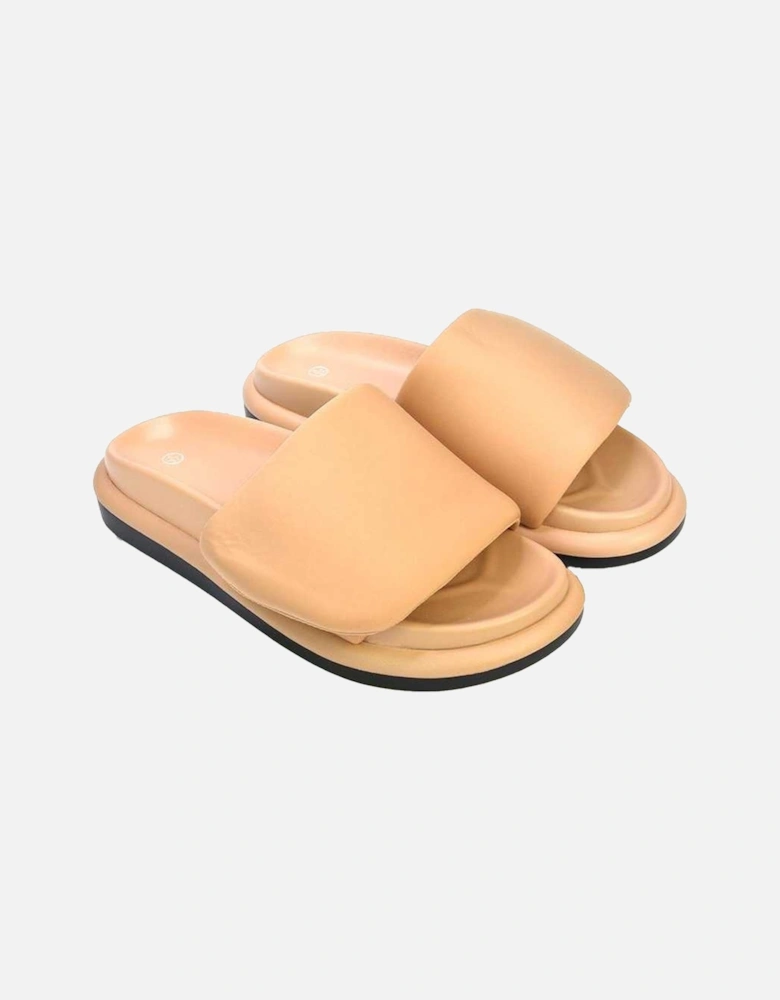 Womens/Ladies Geri Adjustable Strap Flatform Sliders