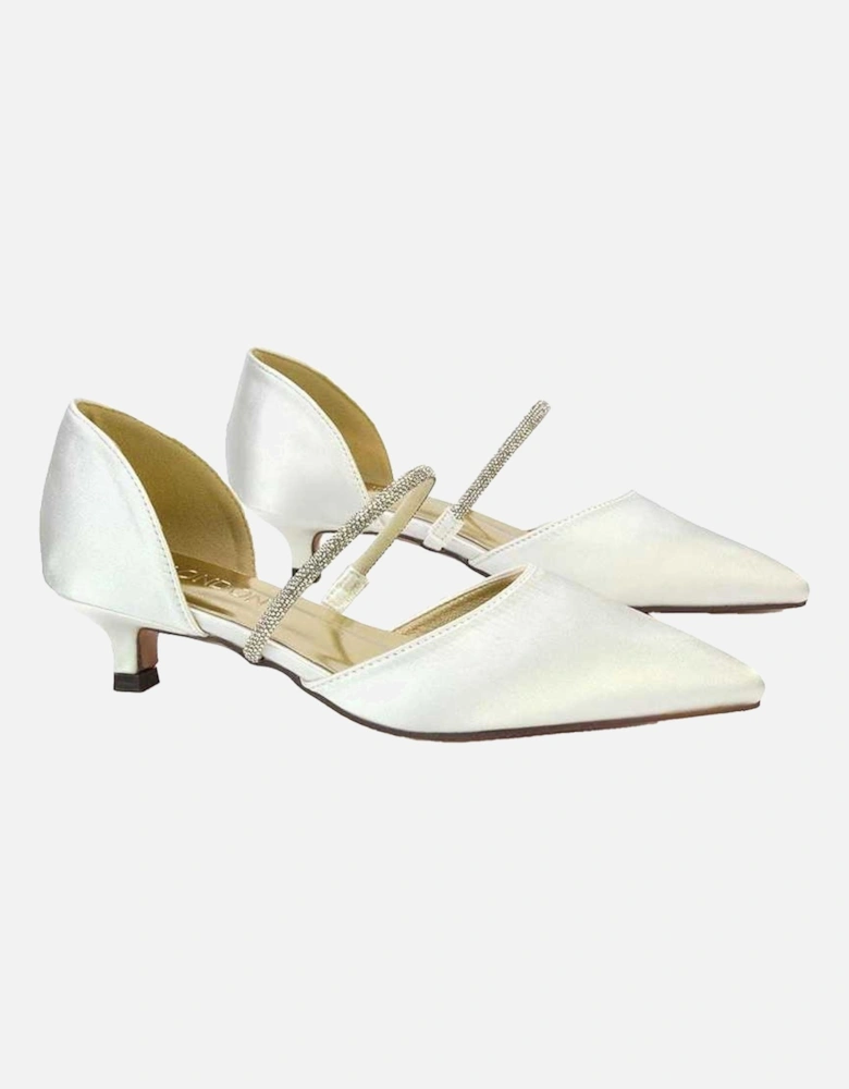 Womens/Ladies Laura Pointed Kitten Heel Court Shoes