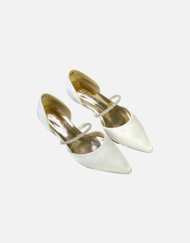 Womens/Ladies Laura Pointed Kitten Heel Court Shoes