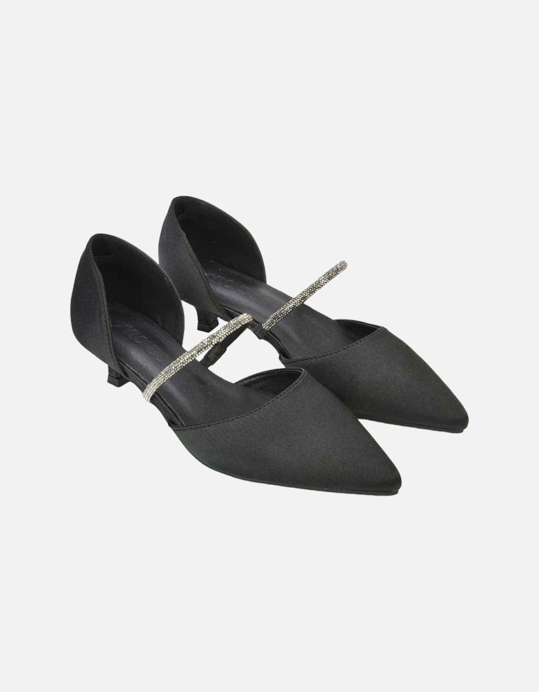 Womens/Ladies Laura Pointed Kitten Heel Court Shoes