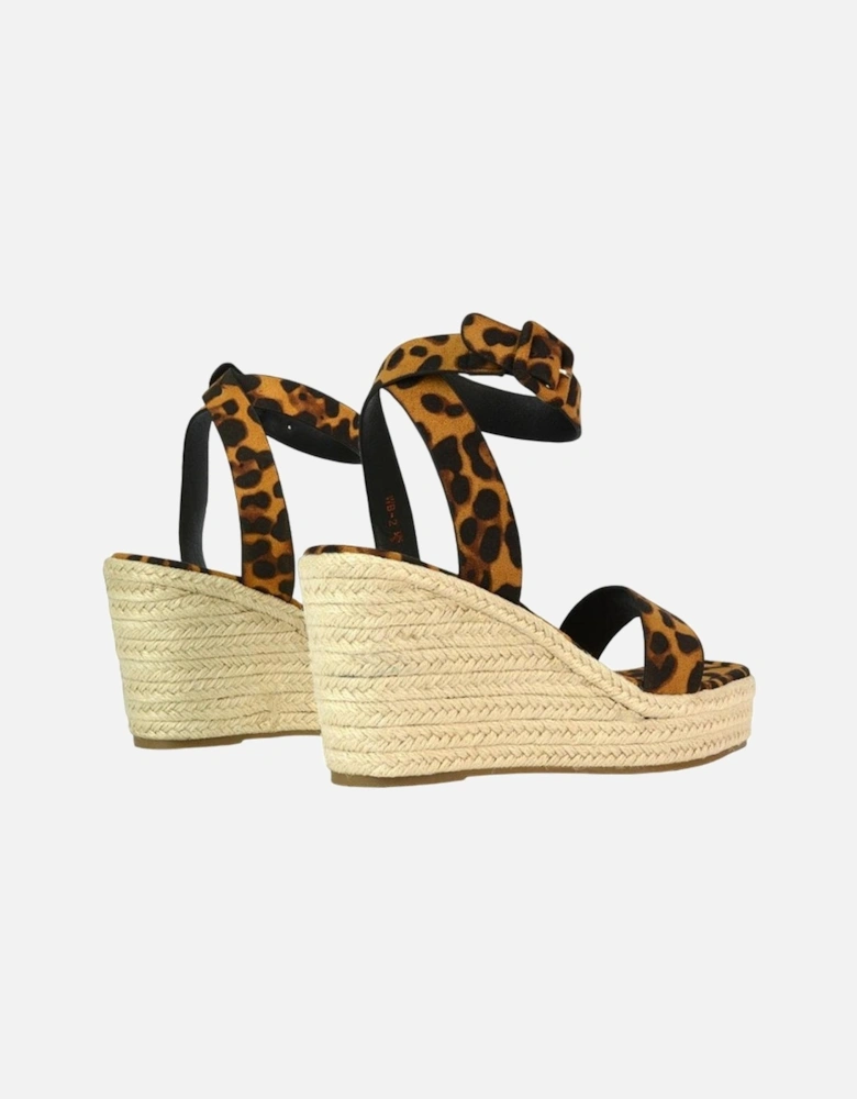 Womens/Ladies Linda Woven Wedge Heel Platform Sandals