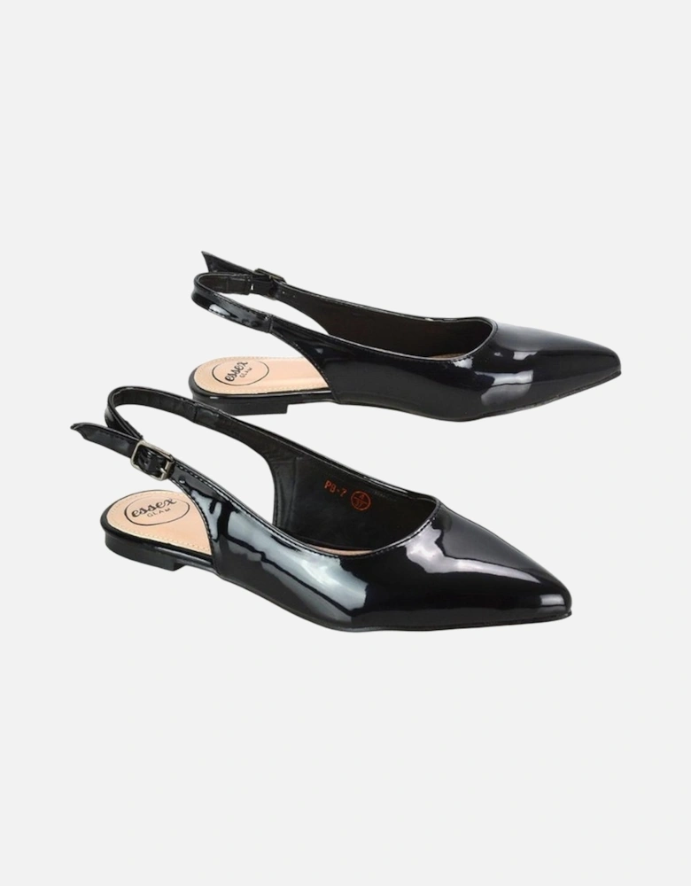 Womens/Ladies Mindy Sling Back Ballerina Flats