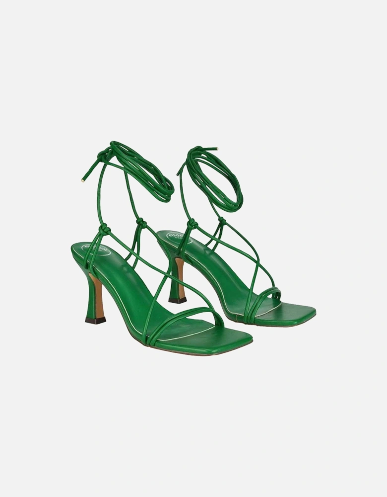 Womens/Ladies Callie Lace Up Mid High Heel Sandals