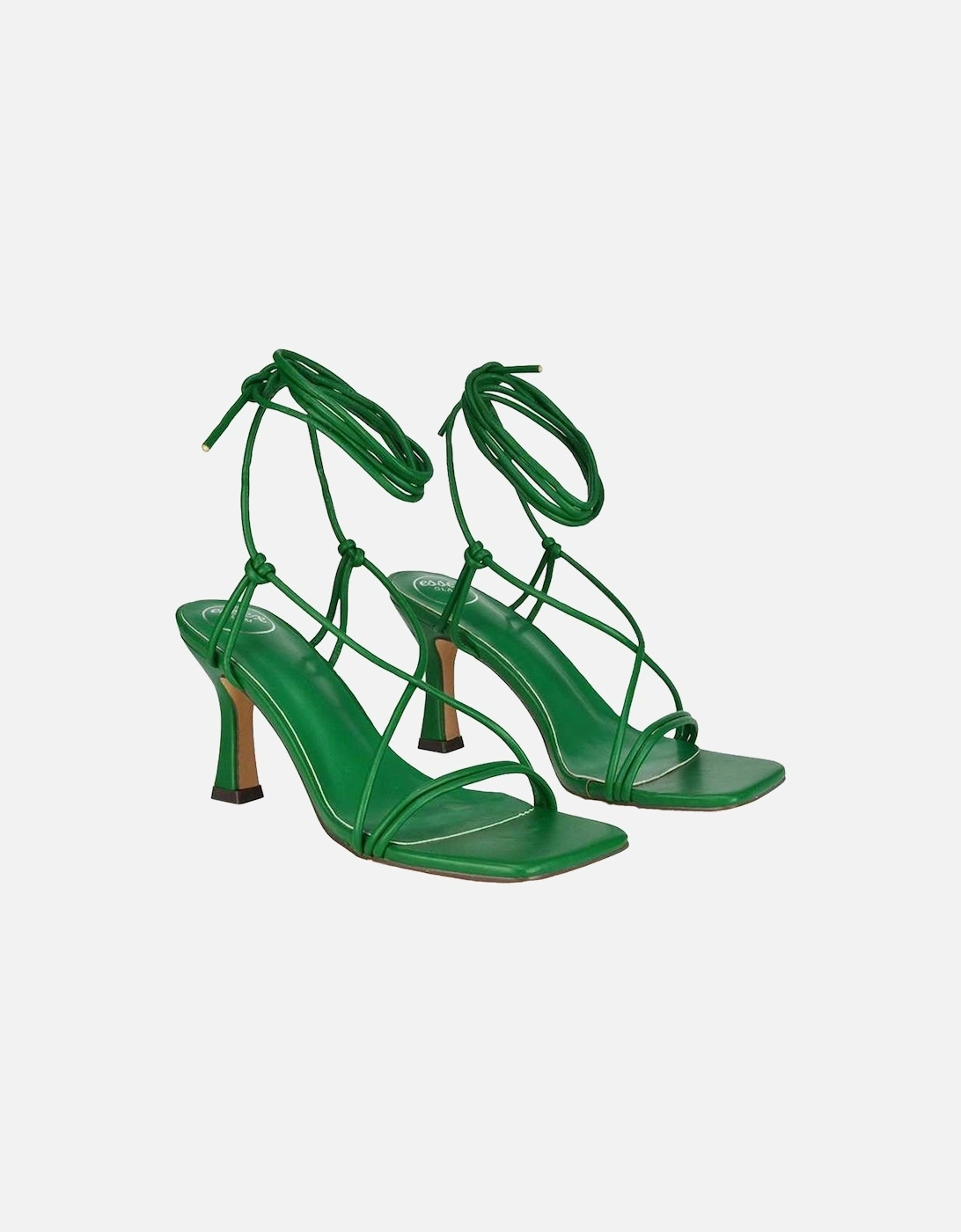 Womens/Ladies Callie Lace Up Mid High Heel Sandals