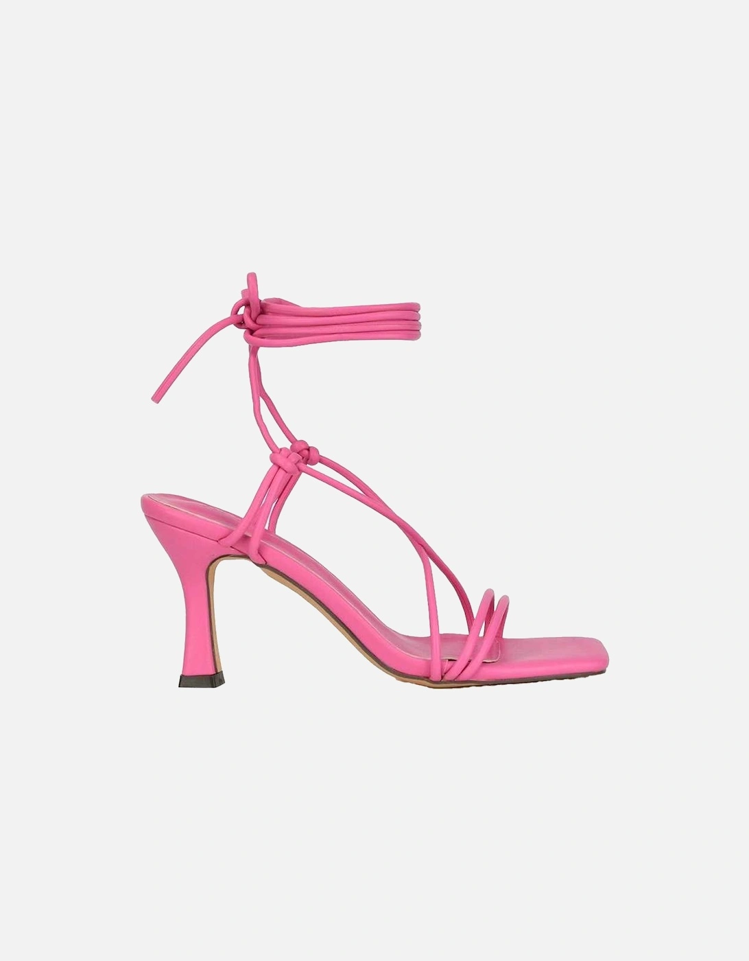 Womens/Ladies Callie Lace Up Mid High Heel Sandals, 5 of 4