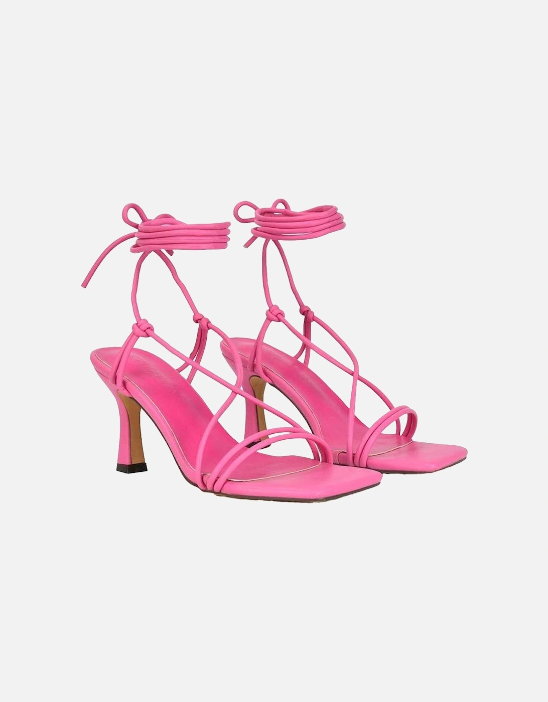 Womens/Ladies Callie Lace Up Mid High Heel Sandals