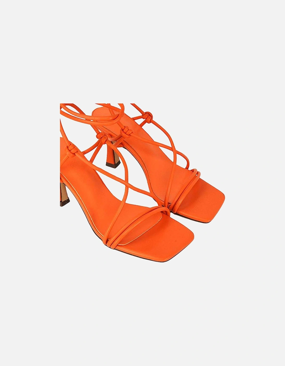 Womens/Ladies Callie Lace Up Mid High Heel Sandals