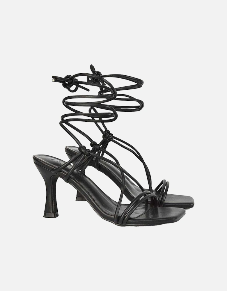 Womens/Ladies Callie Lace Up Mid High Heel Sandals