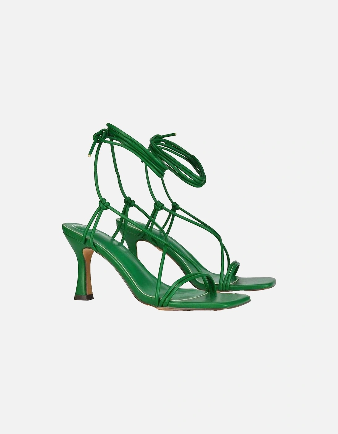 Womens/Ladies Callie Lace Up Mid High Heel Sandals