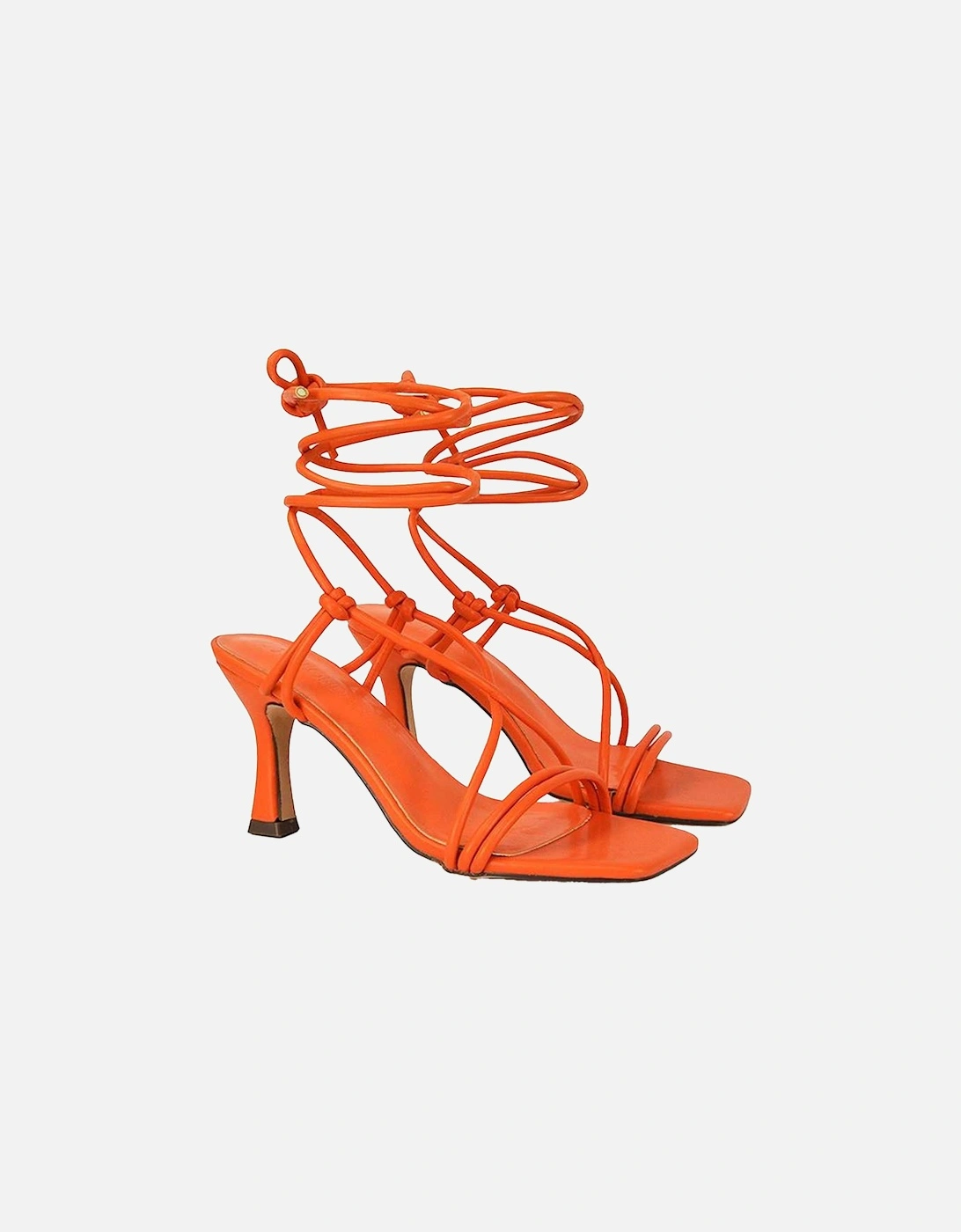 Womens/Ladies Callie Lace Up Mid High Heel Sandals