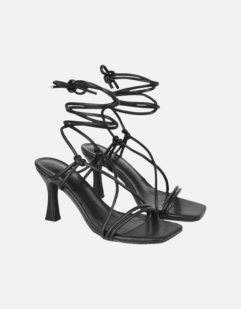 Womens/Ladies Callie Lace Up Mid High Heel Sandals