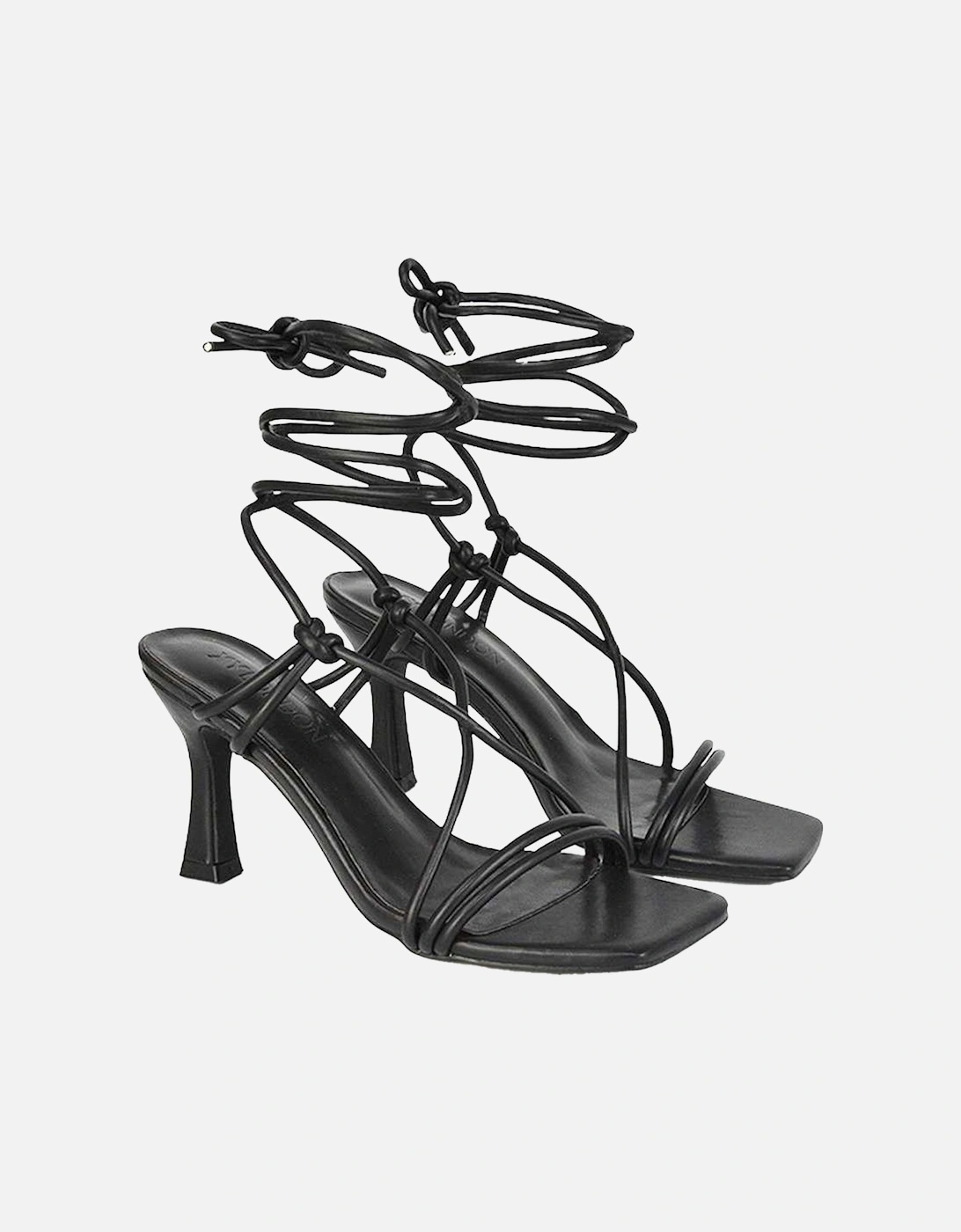 Womens/Ladies Callie Lace Up Mid High Heel Sandals