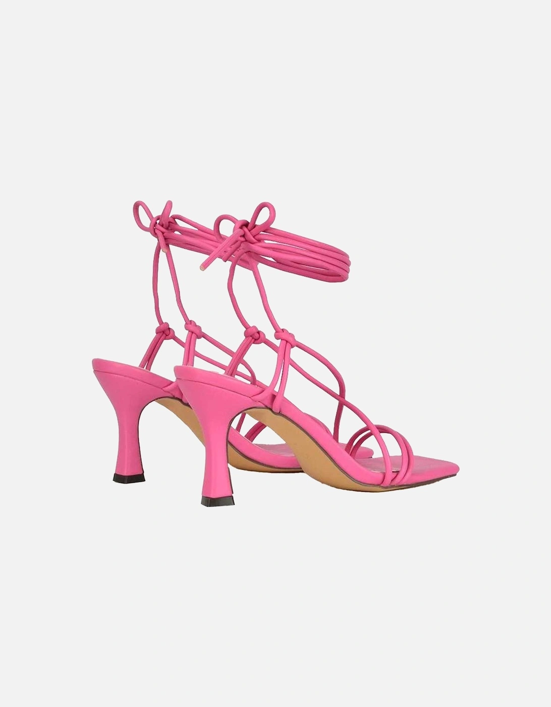 Womens/Ladies Callie Lace Up Mid High Heel Sandals