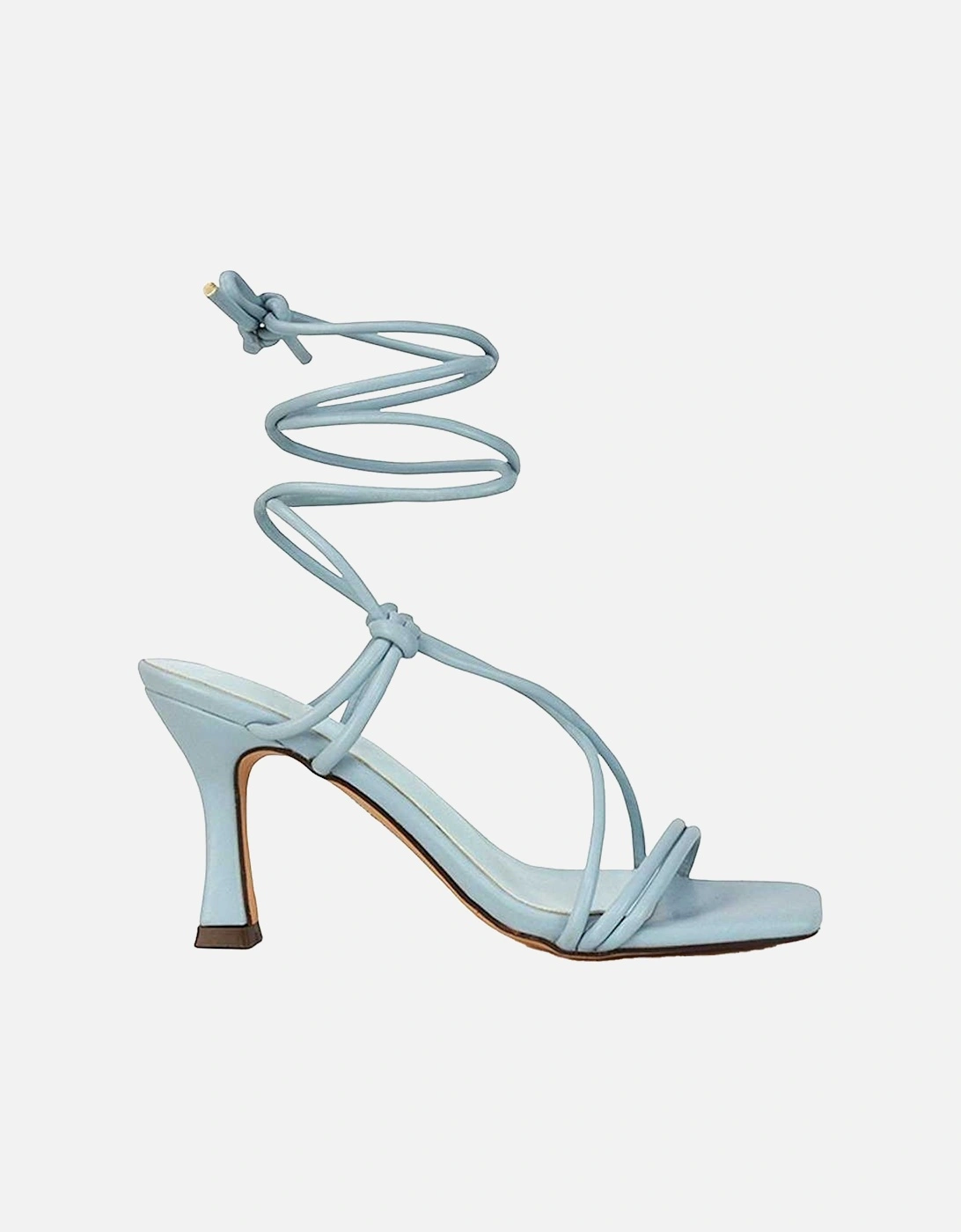 Womens/Ladies Callie Lace Up Mid High Heel Sandals, 4 of 3