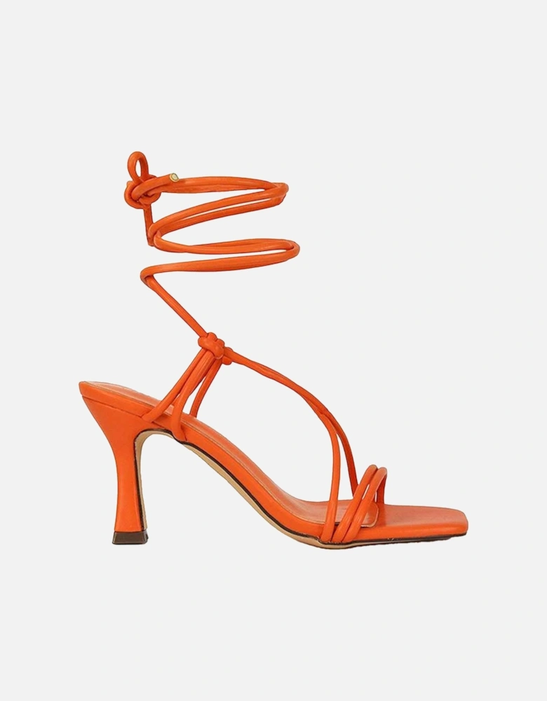 Womens/Ladies Callie Lace Up Mid High Heel Sandals