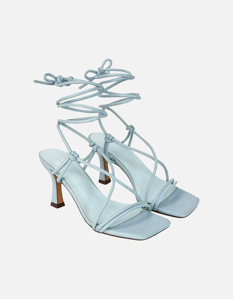 Womens/Ladies Callie Lace Up Mid High Heel Sandals