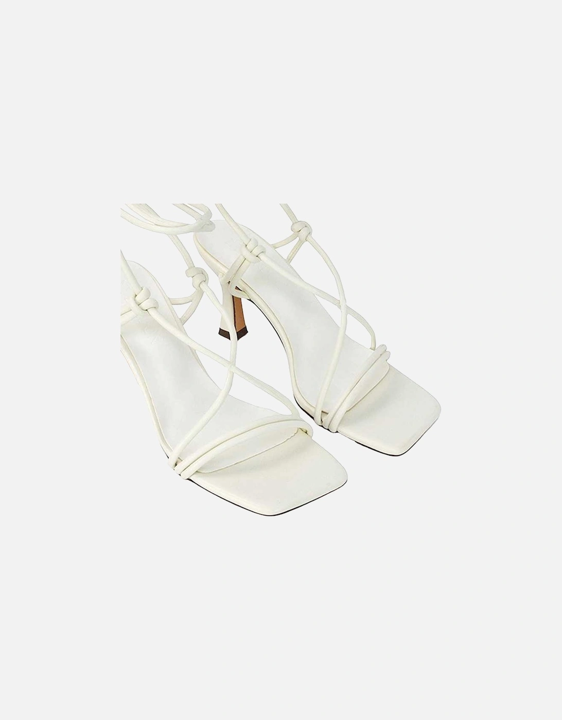 Womens/Ladies Callie Lace Up Mid High Heel Sandals