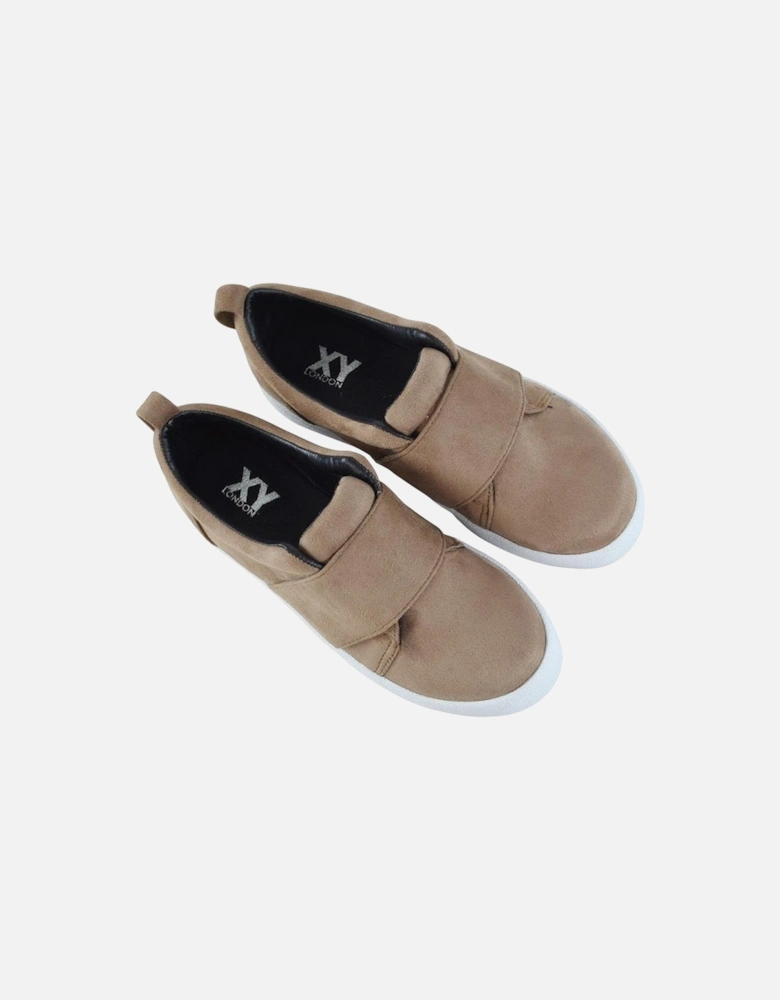 Womens/Ladies Rebecca Faux Suede Chunky Sole Trainers