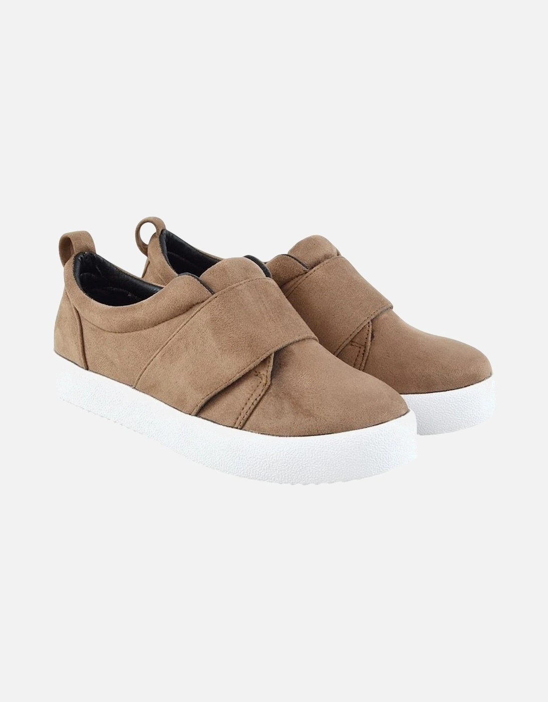 Womens/Ladies Rebecca Faux Suede Chunky Sole Trainers