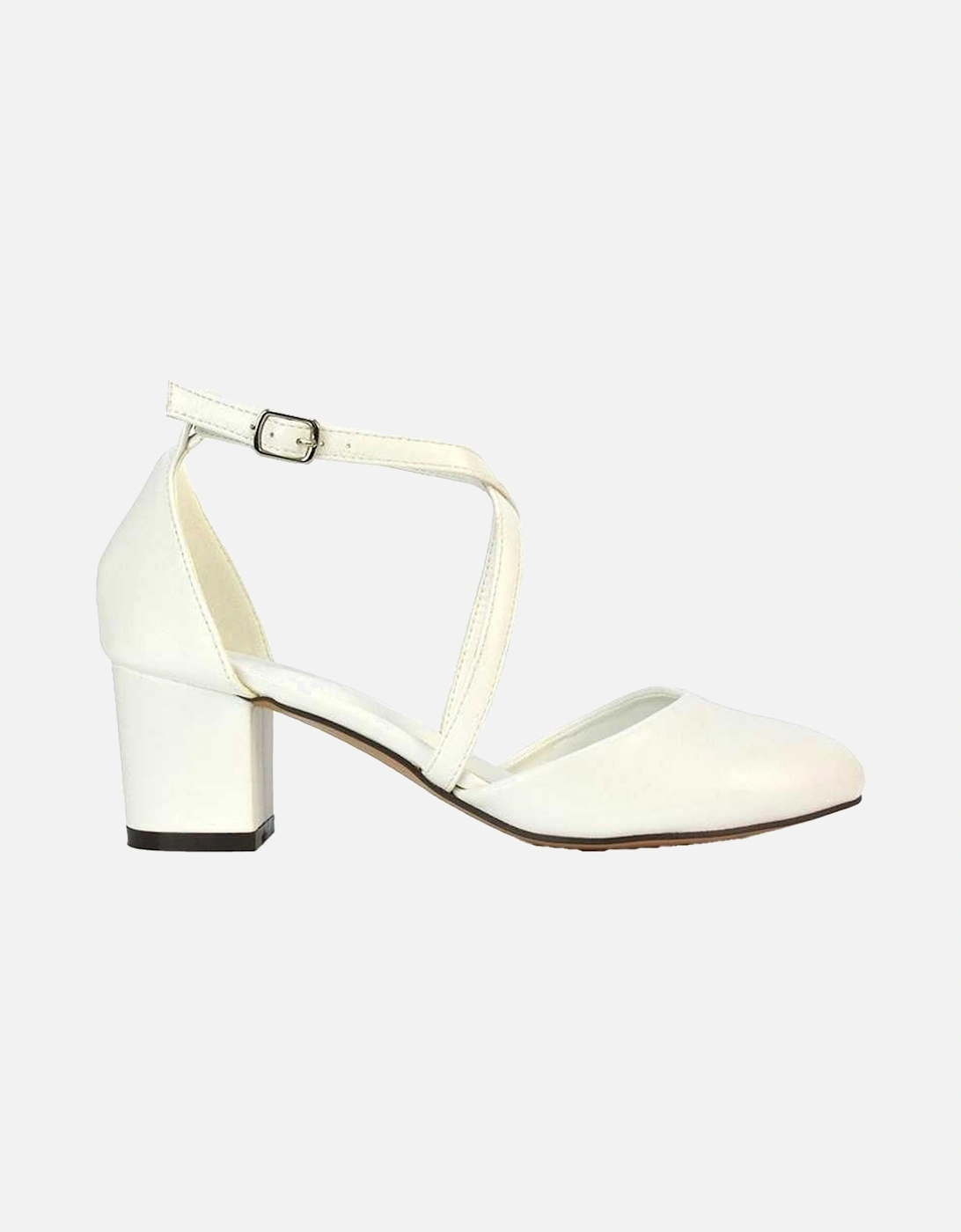 Womens/Ladies Cindy Low Mid Block Heel Court Shoes