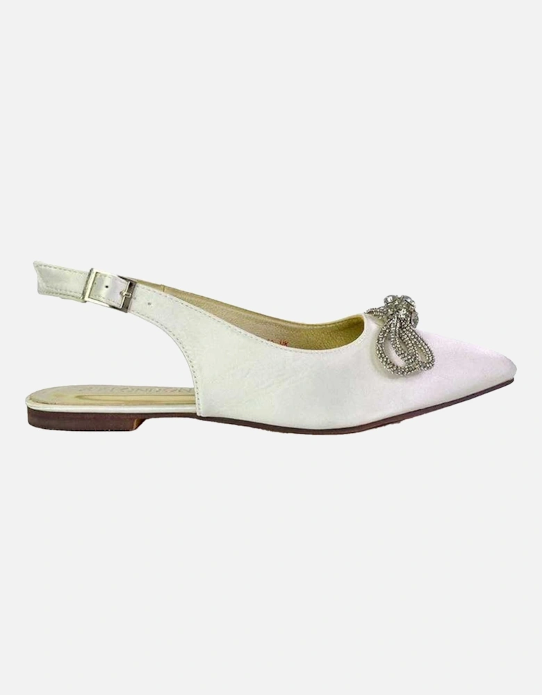 Womens/Ladies Ossie Diamante Sling Back Pumps