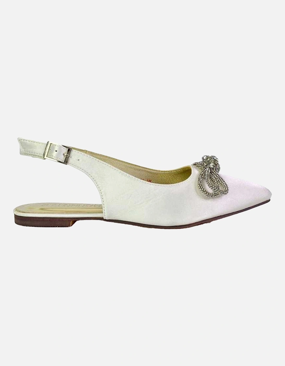 Womens/Ladies Ossie Diamante Sling Back Pumps, 5 of 4