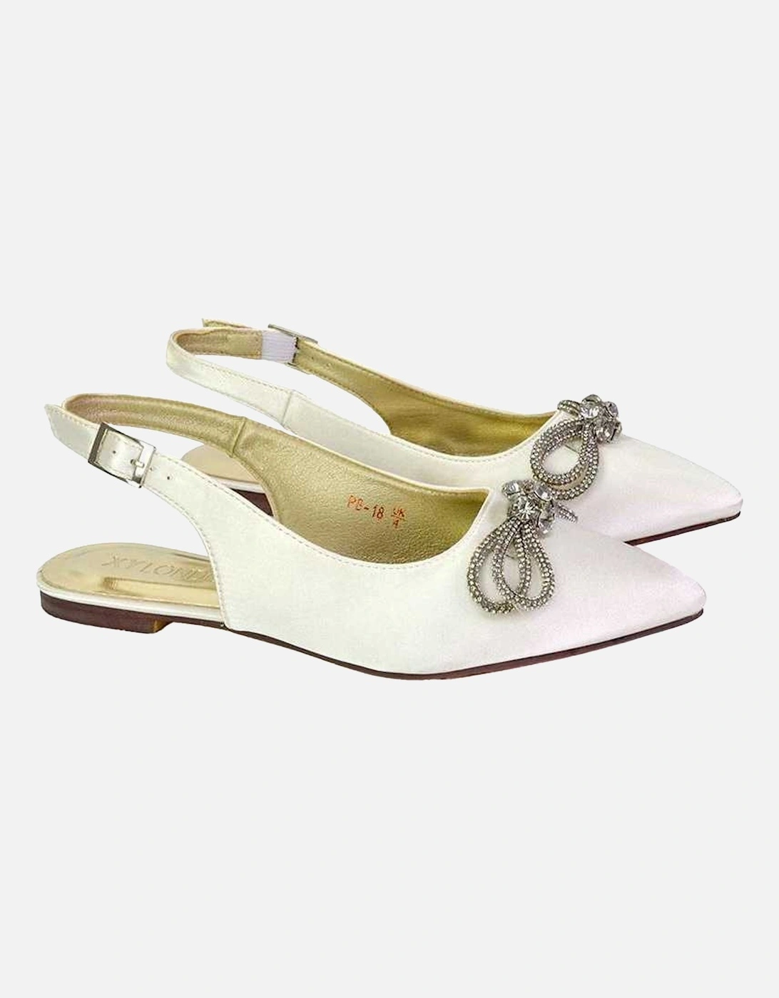 Womens/Ladies Ossie Diamante Sling Back Pumps