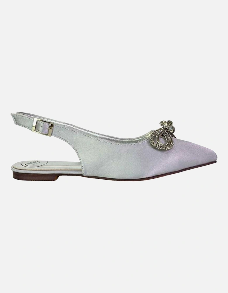 Womens/Ladies Ossie Diamante Sling Back Pumps