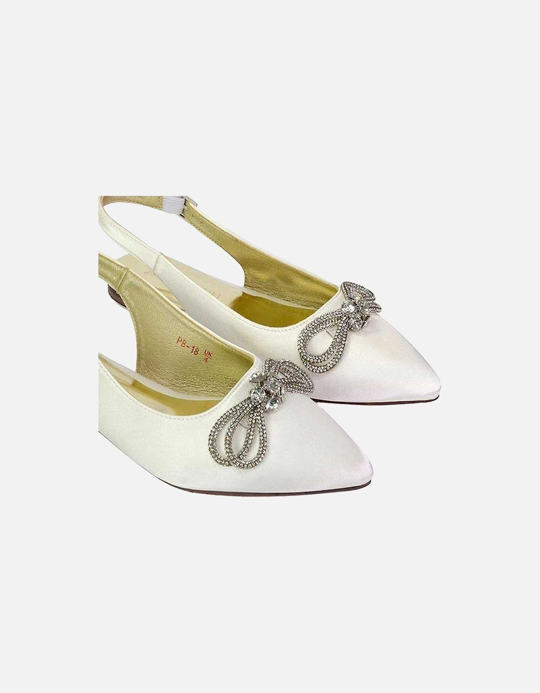 Womens/Ladies Ossie Diamante Sling Back Pumps