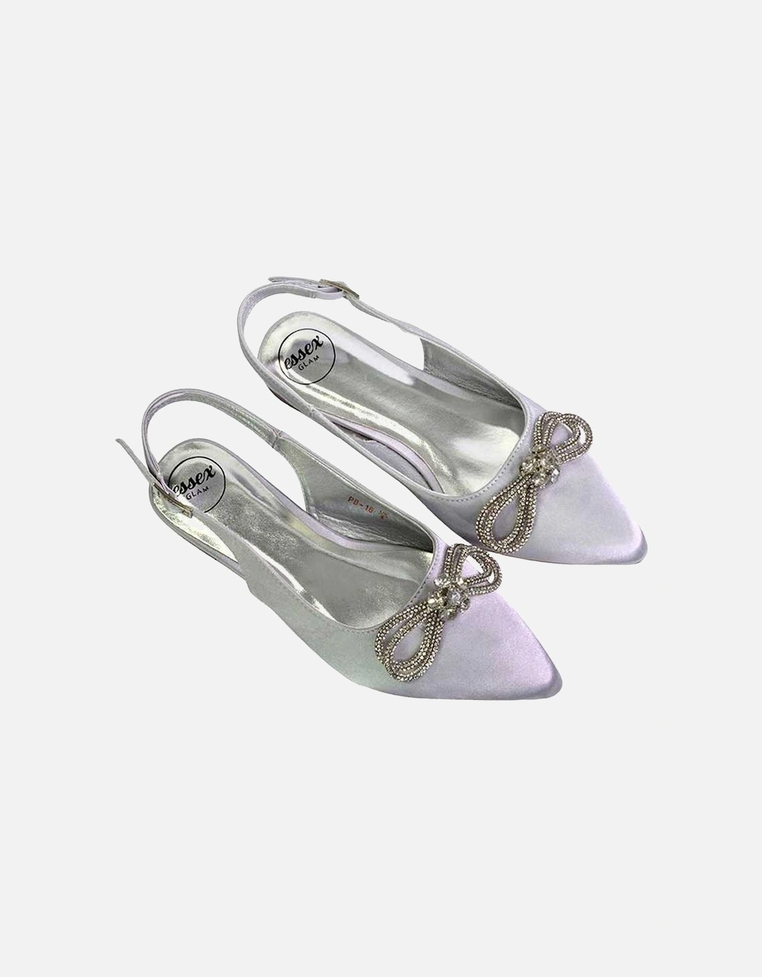 Womens/Ladies Ossie Diamante Sling Back Pumps