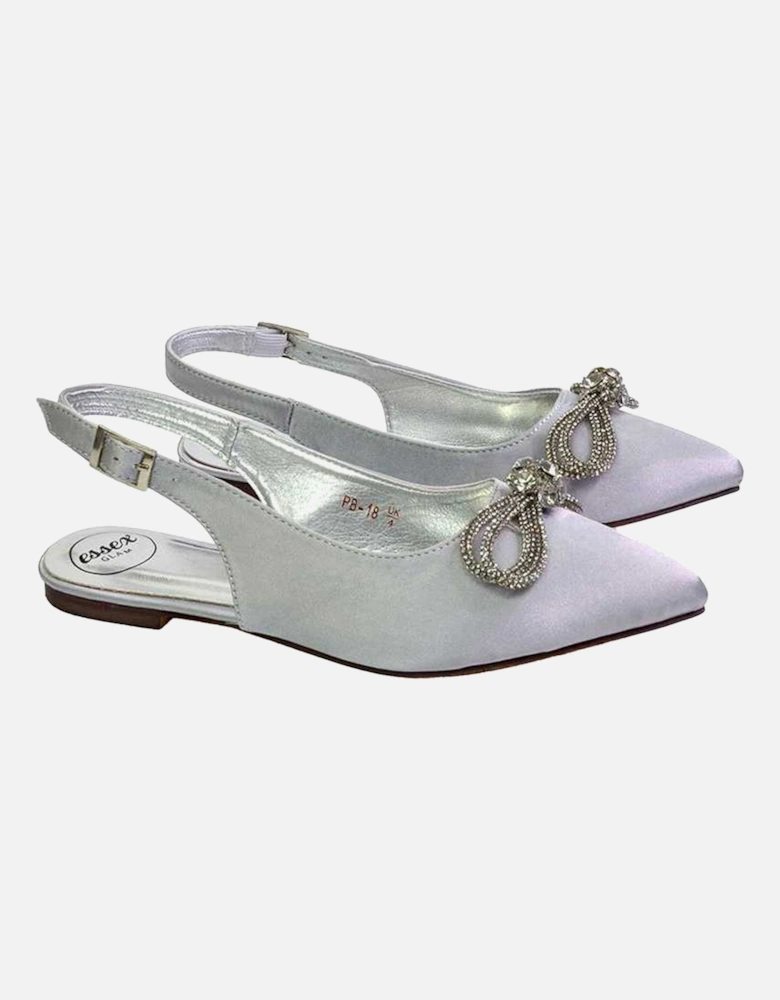 Womens/Ladies Ossie Diamante Sling Back Pumps