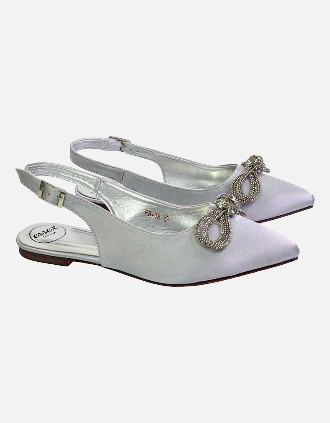 Womens/Ladies Ossie Diamante Sling Back Pumps