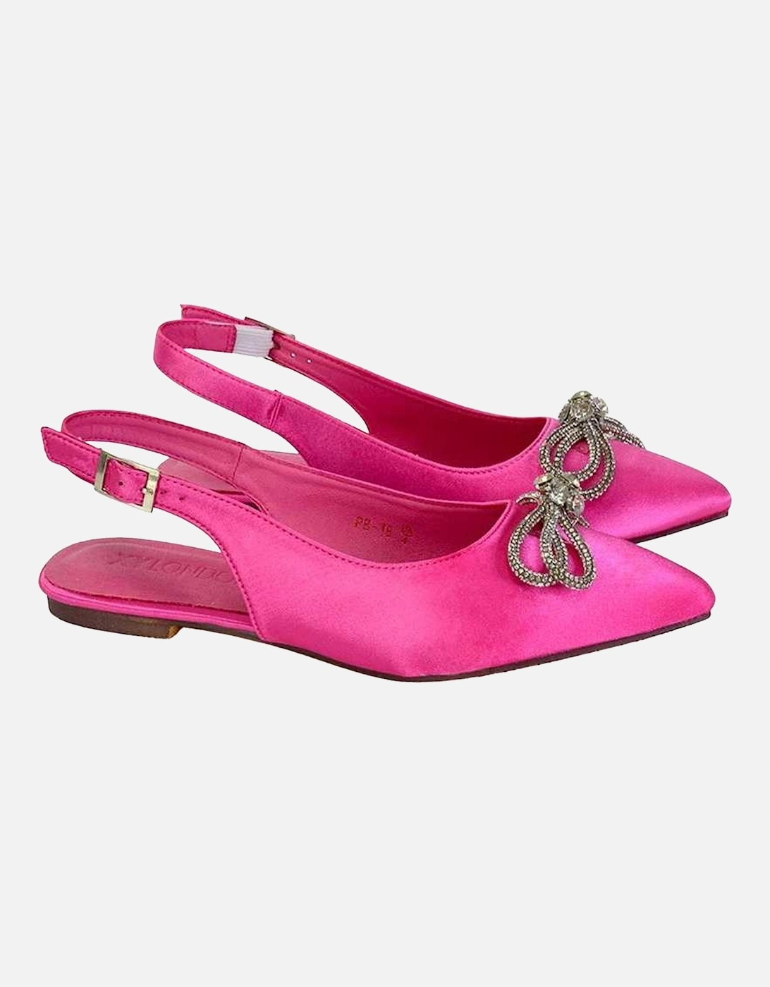 Womens/Ladies Ossie Diamante Sling Back Pumps