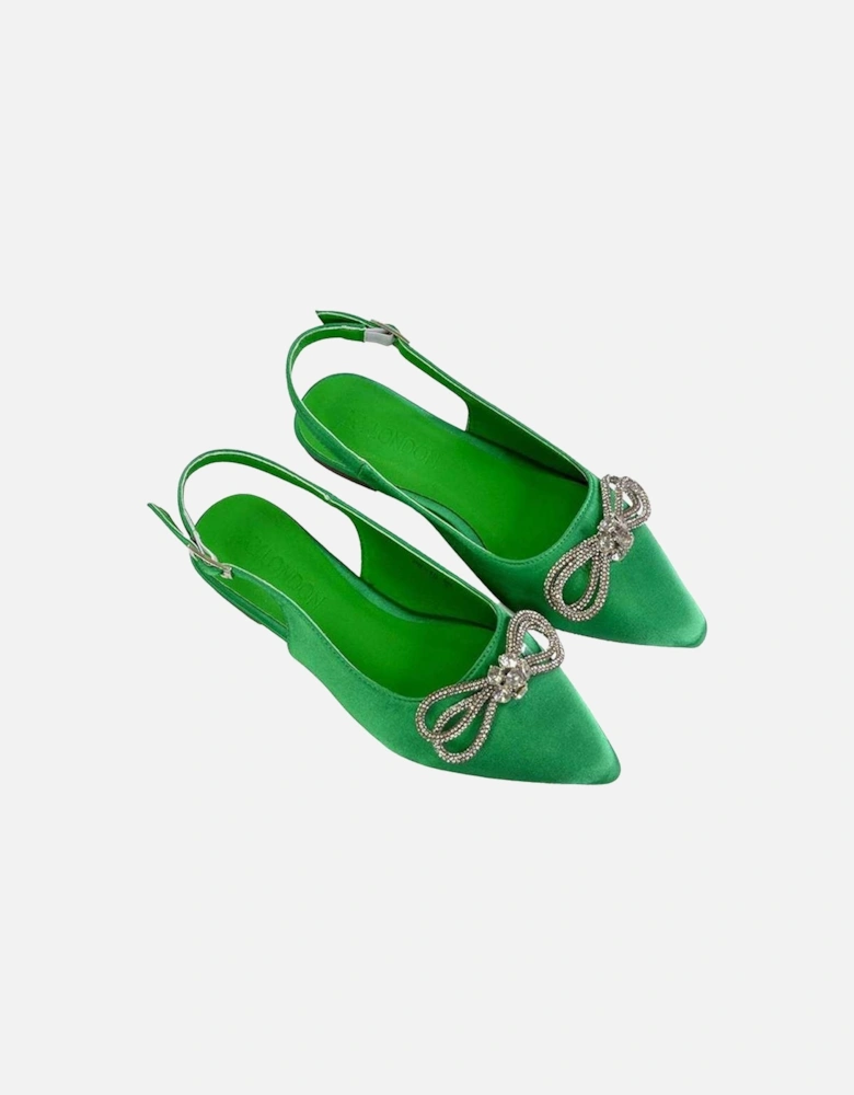 Womens/Ladies Ossie Diamante Sling Back Pumps