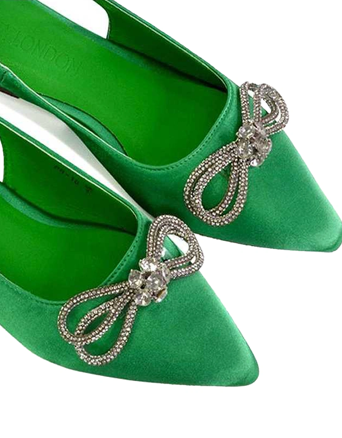 Womens/Ladies Ossie Diamante Sling Back Pumps