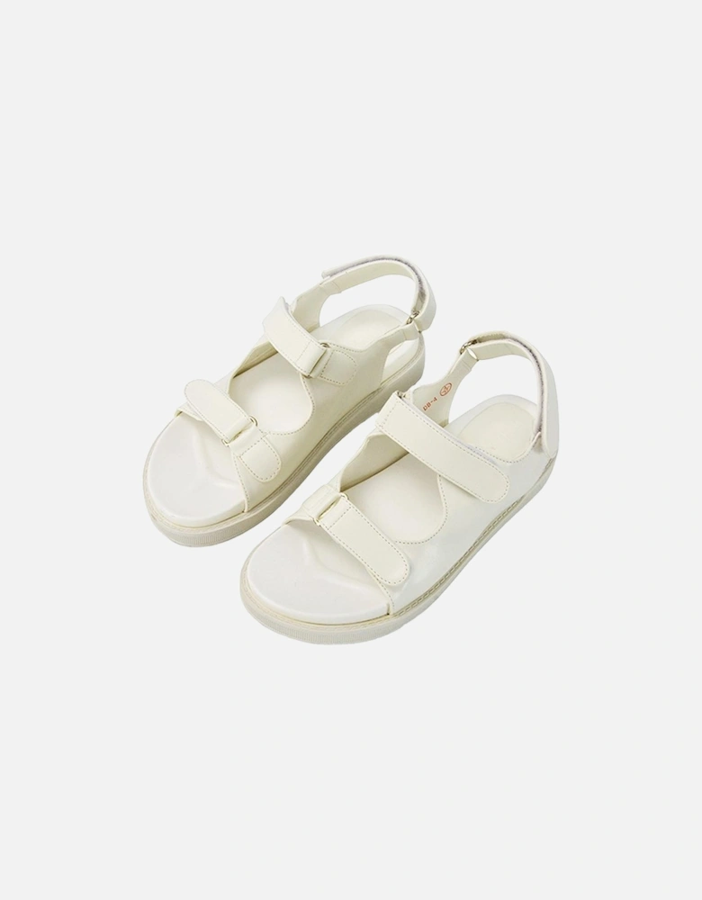 Womens/Ladies Asher Double Strap Platform Heel Sandals