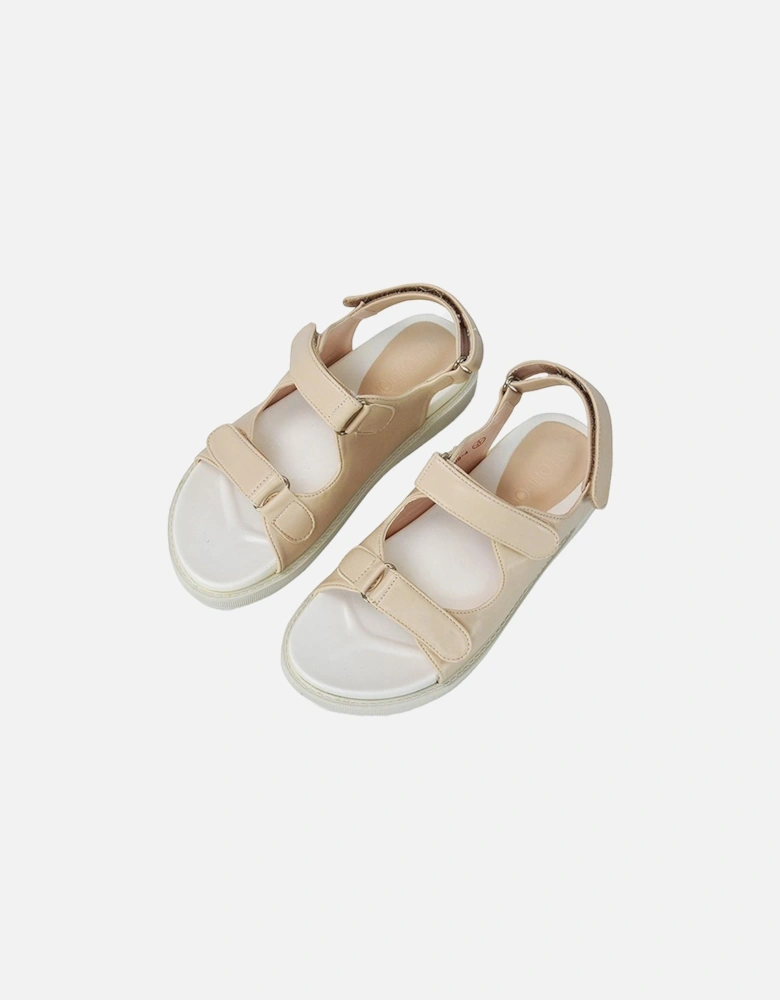 Womens/Ladies Asher Double Strap Platform Heel Sandals