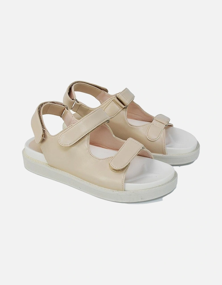 Womens/Ladies Asher Double Strap Platform Heel Sandals