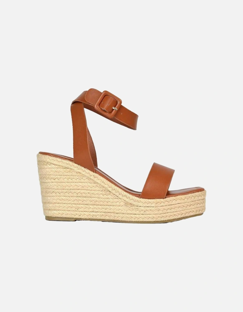 Womens/Ladies Linda Strappy Platform Heel Wedge Sandals